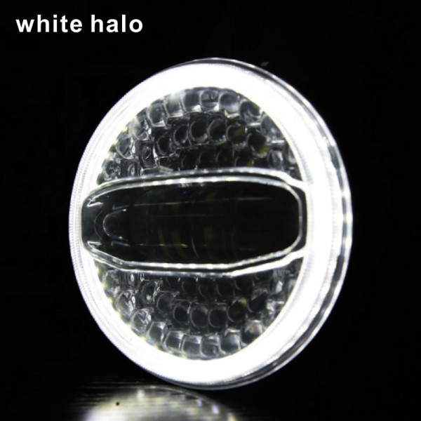 Led Motorcycle Headlight 7 inch Halo Headlight High Low Beam 108W 7" Lights For Harley