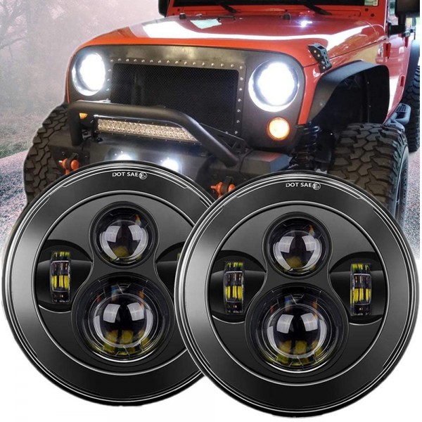 7 inch h4 led motorcycle headlight 0sram led For jeep wrangler jk parts car led headlamps 