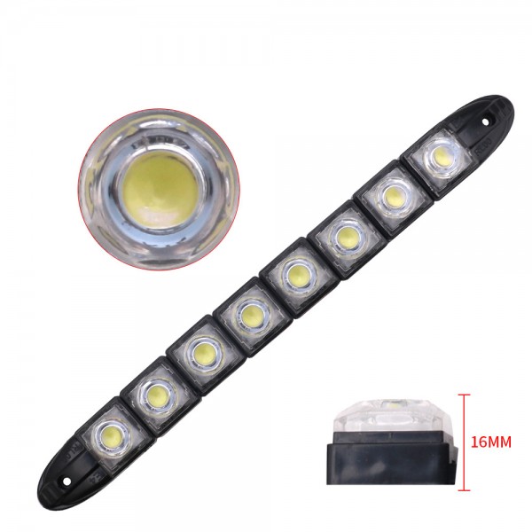  Flexible Car 8LED Super Bright White LED DRL