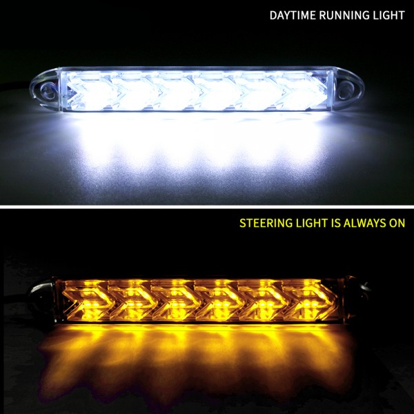 12 LED car drl daytime running light led drl WITH turn signal light