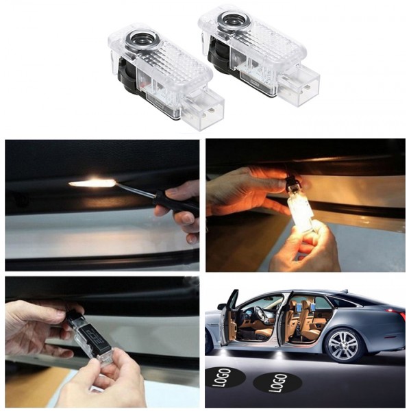 Car Ghost Shadow Light For SEAT Car Front Door Welcome Light