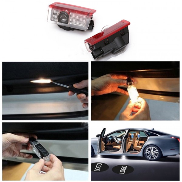 Led Logo Light Car Door Shadow Projector For Brabus ML Class Car Door Logo Light