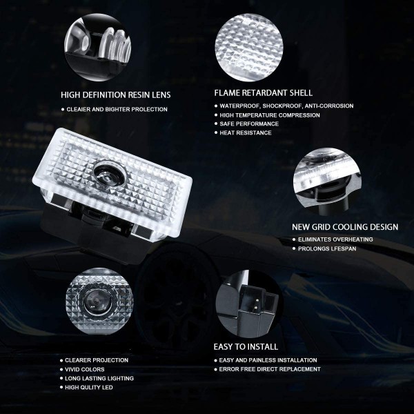 For Tesla Model 3 S X Y Auto Logo LED Car Door Welcome Light Emblem Laser Projector Lamp Decorative Signal Luces Accessories New