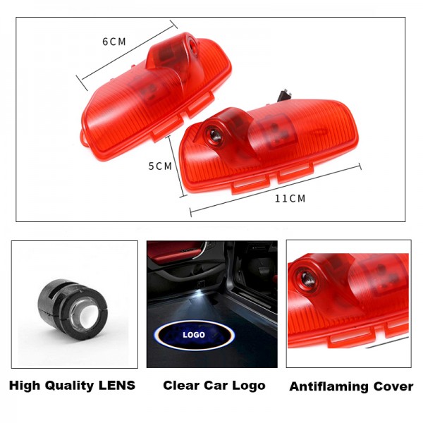 Wireless Led Door Courtesy Light With Car Logo for KIA K5 