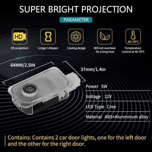 Car Logo Ghost Light for Subaru Forester Outback Legacy Impreza Tribeca 