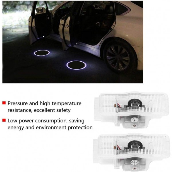 Wireless Led Door Courtesy Light With Car Logo for peugeot 508 408 3008 5008 CRZ 406 