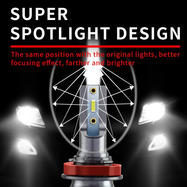h4 led headlight bulb for car h7 led canbus no error mini h11 led car lamp H1 H8 H9 9005 9006 HB3 HB4 LED Bulbs Turbo 12v