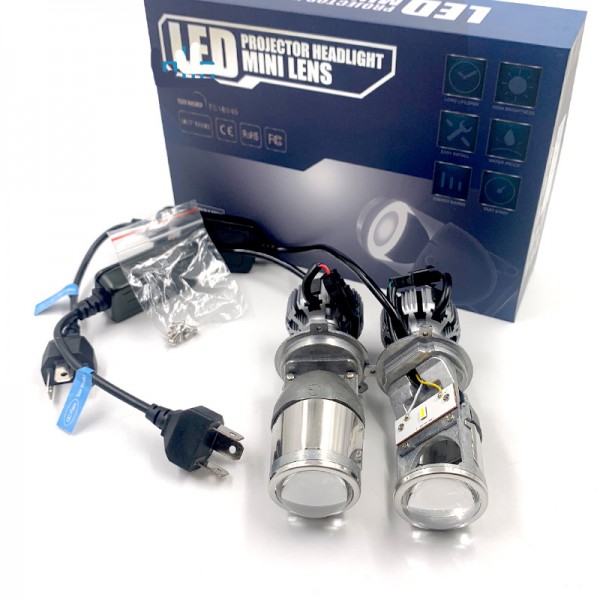 h4 led lens 12V 72W 8000LM 5500k h19 lenses projector high/dipped beam light bulb auto led lamps Car Headlight Bulbs LED