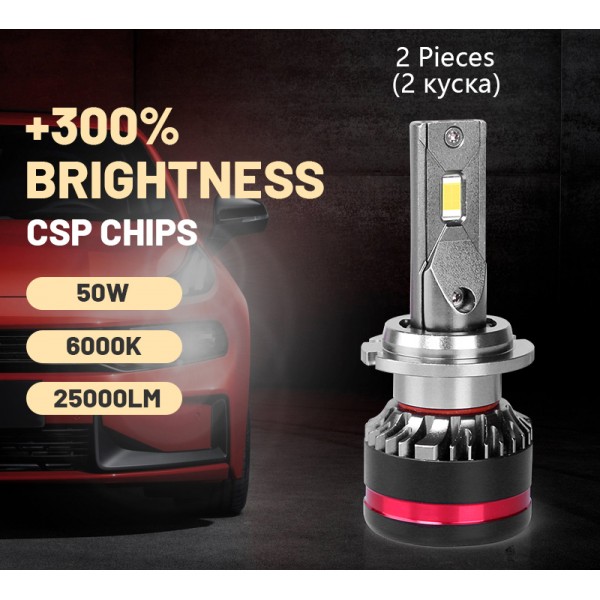 LED Headlight 25000LM High Bright D4S H7 H11 9005 9006 H8 H9 HB3 HB4 CSP Chips 60W Original Ballast Plug&Play Bulbs