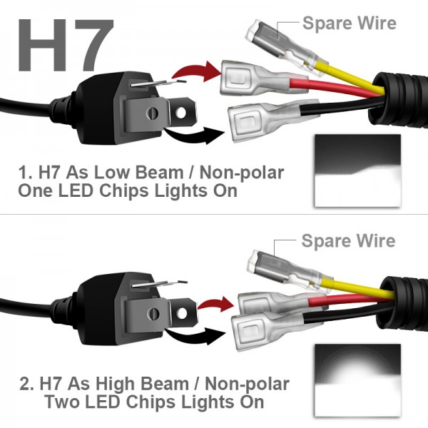auto mini H4 H7 led lens headlight bulbs projetor head lamp dipped beam high beam ice lamp for auto 55w 5500k white light