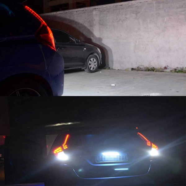 12V 30-SMD Dual Color White Red Universal  LED License Plate Light Bar Brake Rear Fog Lamp