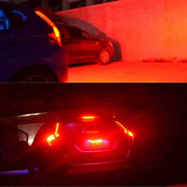 12V 30-SMD Dual Color White Red Universal  LED License Plate Light Bar Brake Rear Fog Lamp