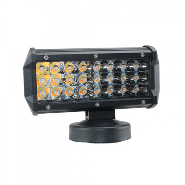 72W Spot 7 inch Multi-functional Dual-Colour LED Strobe Light Bar 