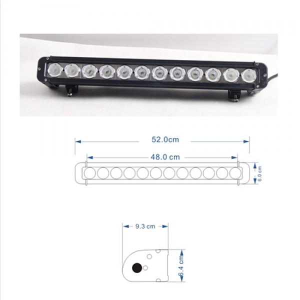 120W 20inch Straight Single-Row LED Light Bar