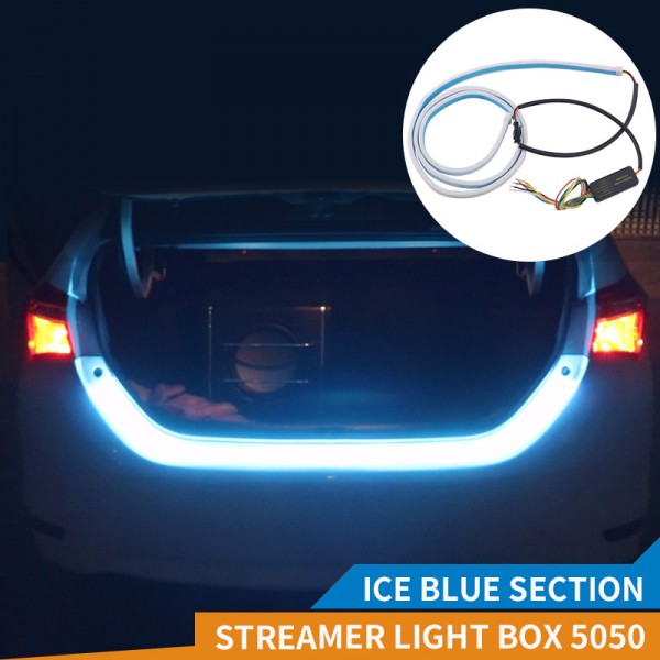 2 Colors Flowing LED Strip Car Tailgate Turn Signal Lights Trunk Strips Lamp