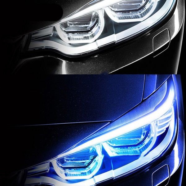 45CM Dual Color Car Switchback Flexible DRL LED with Turn Signal Strip