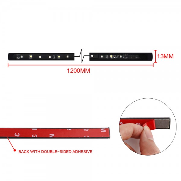 50inch Trunk Tailgate Red White LED Strip Light Bar