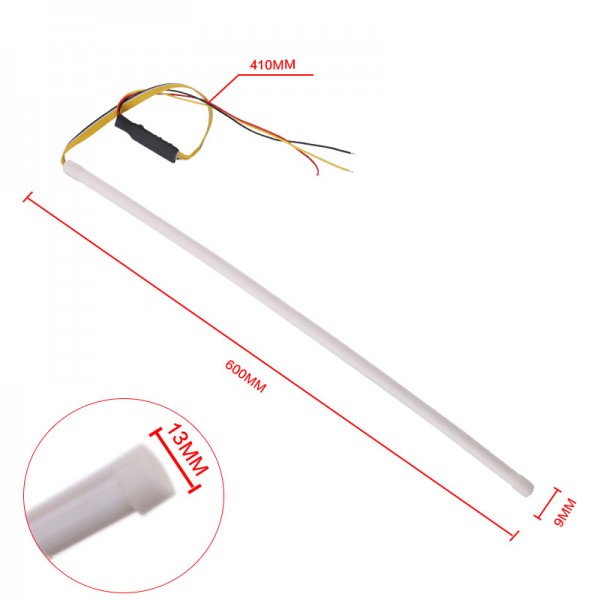 60cm LED Turn Signal Flexible Headlight Angel Eye DRL 