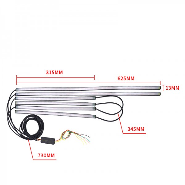 Car SUV Grille Decoration Flexible Light Strips with remote control