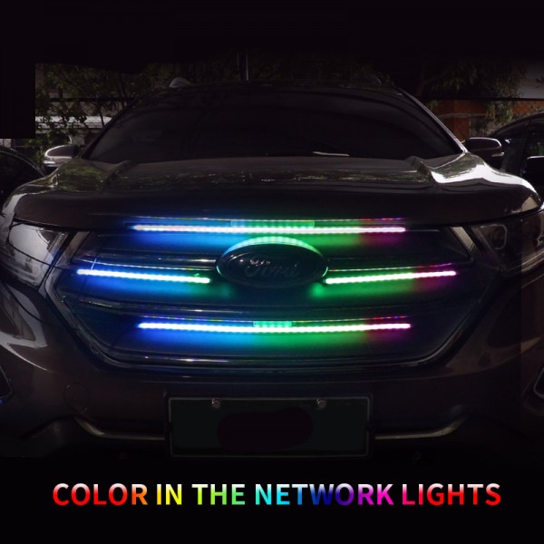 Waterproof DC12V SMD colorful Car SUV Grille Decoration Flexible Light Strips