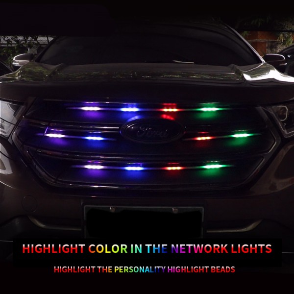 Waterproof DC12V SMD colorful Car SUV Grille Decoration Flexible Light Strips
