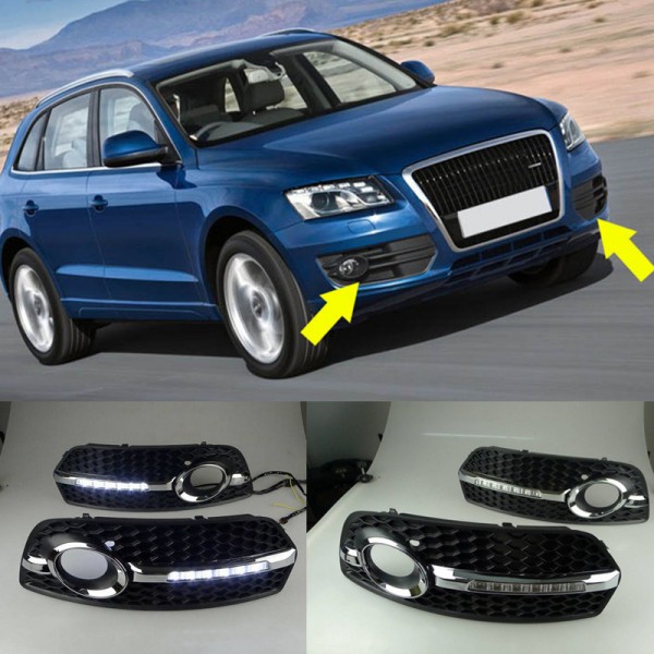 Daytime Running Light Fog Grille DRL LED Day Lights For Audi Q5 2011~2012