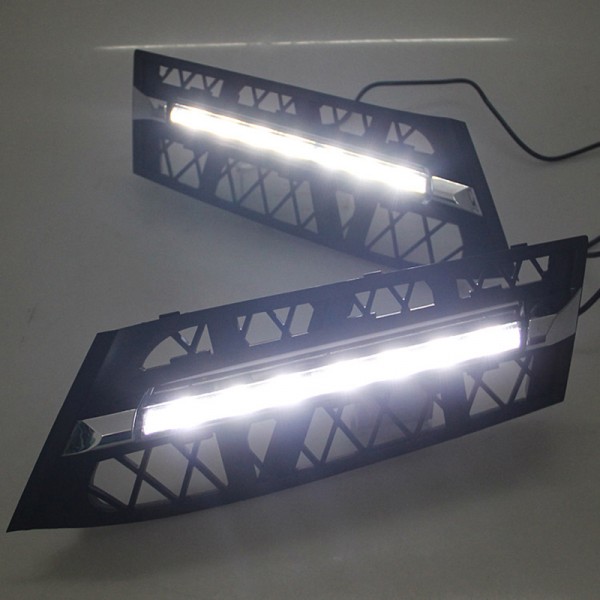 White LED Daytime Running Front Fog Lights DRL for BMW 5-Series GT 2009-2012