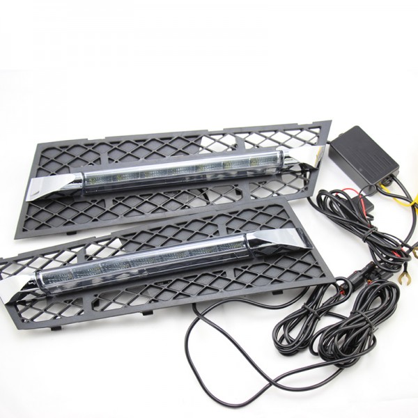 2pcs For BMW 5 Series F10 F18 2009-2013 6000K White Light LED Daytime Driving Running Light DRL Car Fog Lamp