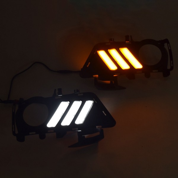  Auto DRL 12V LED Bumper Running Daytime Light Yellow Turning Signal Light Fog Lamp For BMW F30 F35 3 Series 2013-2019
