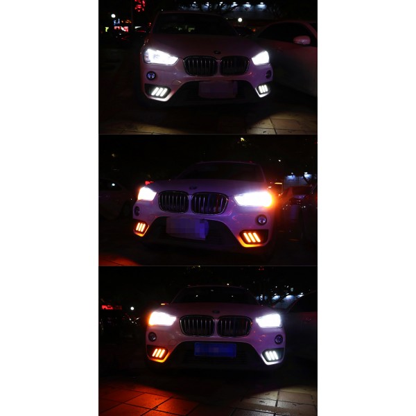 LED Daytime Running Lights DRL Streamer Turn Signals for BMW X1 F48 F49 2016-2019