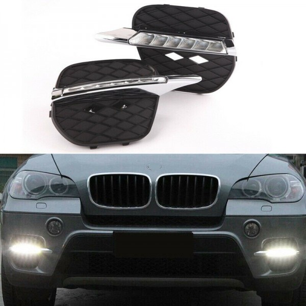 For BMW E70 X5 2011-2012 Fog Decoration cover DRL daytime running LED light