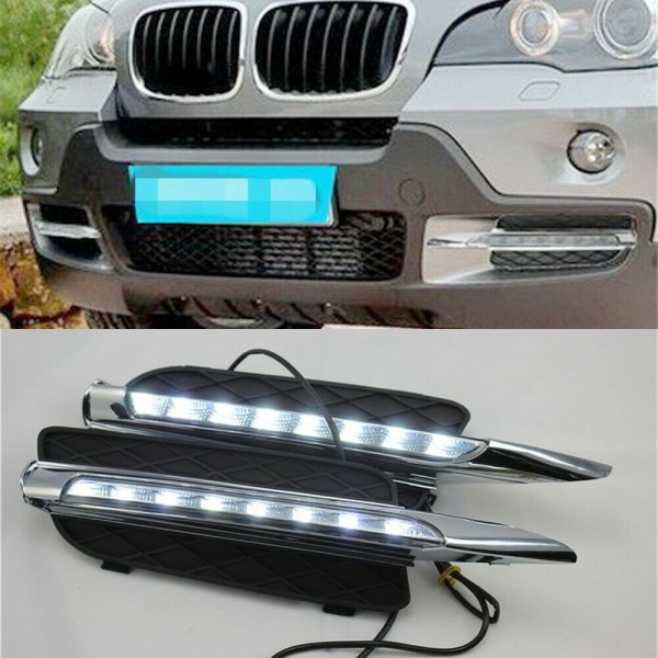 for BMW X5 2007-2010 White LED Daytime Running Lights DRL
