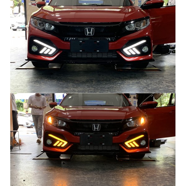Car LED DRL Daylight For Honda Civic Hatchback 2016 - 2020