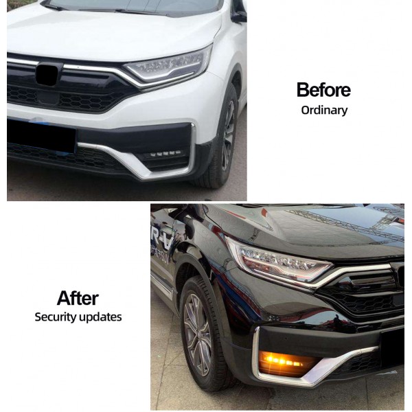 Dynamic Turn Signal Relay Waterproof Car DRL Lamp LED Daytime Running Light Fog lamp For Honda CRV CR-V 2020 2021