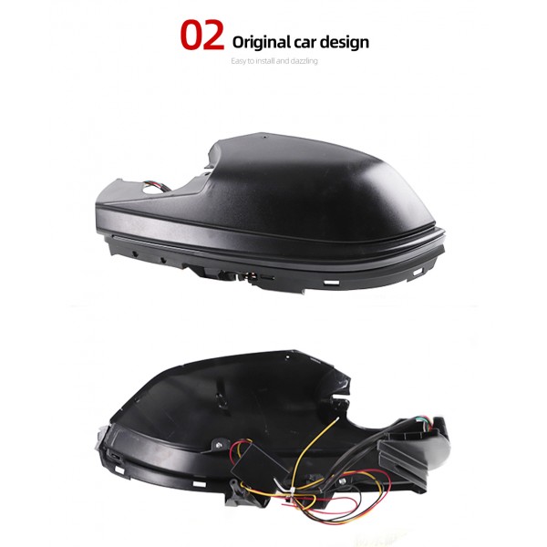  LED Mirror Cover Flowing Side Rear-View Replacement Blinker Turn Signal DRL For Honda Civic 2016 2017 2018 2019