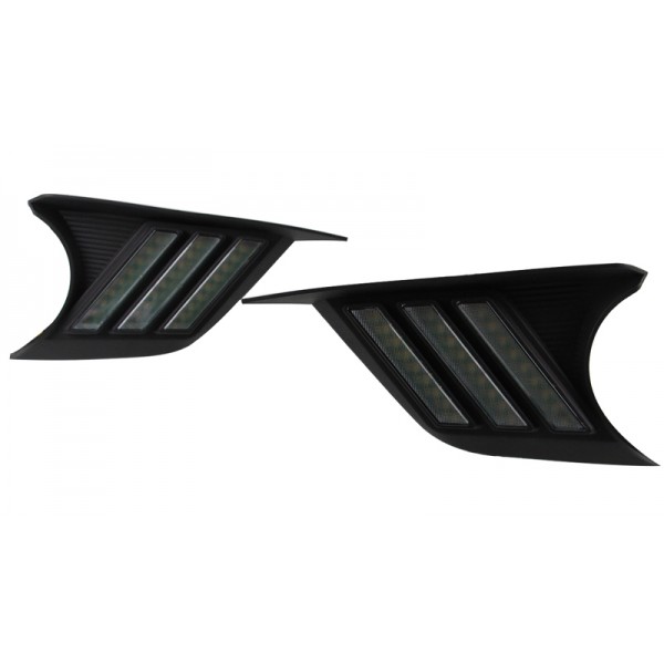 2pcs For Honda ENVIX 2019 LED Daytime Driving Running Light DRL Car Fog Lamp 6000K White Turn Yellow Turn Blue Light