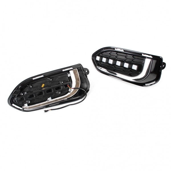 For Honda Fit Jazz 2018 Pair Car Replacement Kit Super Bright LED Fog Light Daytime Driving Lamp DRL Indicators
