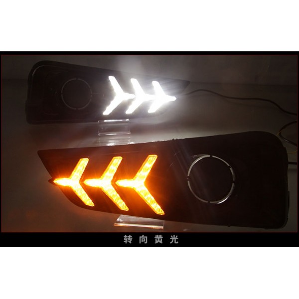 For Honda City Grace 2015 2016 2017 LED Daytime Running Light Yellow Turn Signal