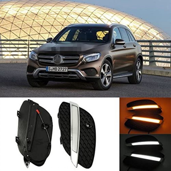 Car LED DRL Daytime lamp kit For Mercedes-Benz GLC Class X205 2015 - 2016