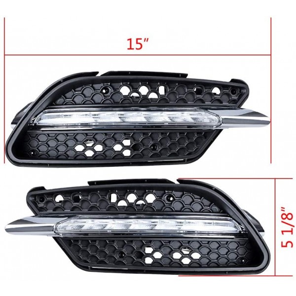 Car LED Fog Light DRL Daytime Running Lights for Mercedes-Benz W204 C-Class C300 AMG Sport 2008 2009 2010