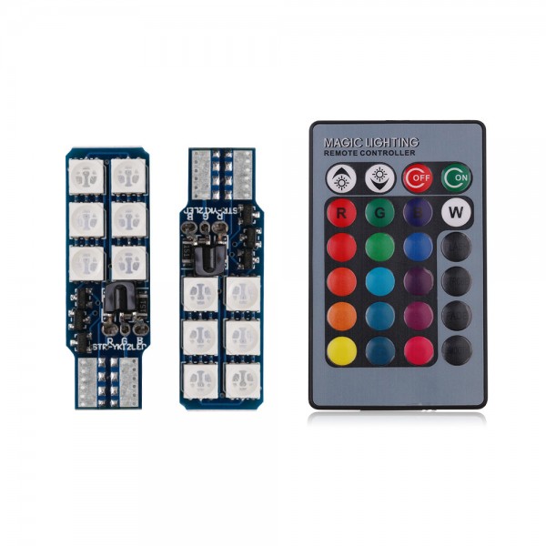 T10 5050 12SMD RGB with Remote Control 