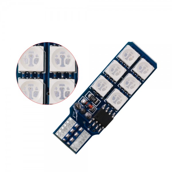 T10 5050 12SMD RGB with Remote Control 