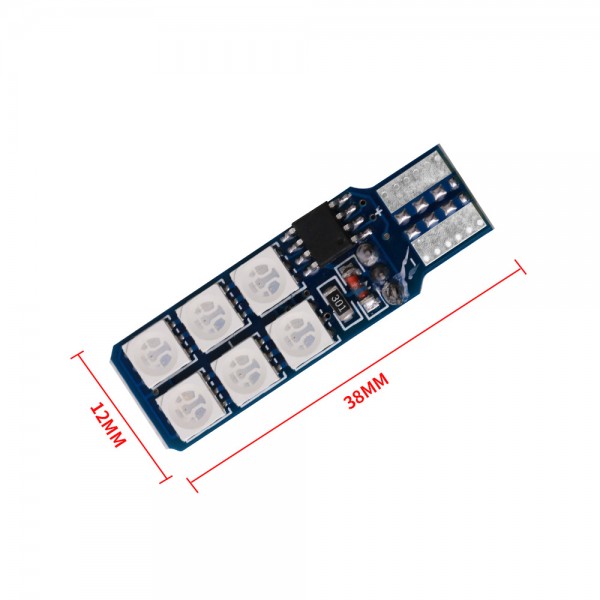 T10 5050 12SMD RGB with Remote Control 