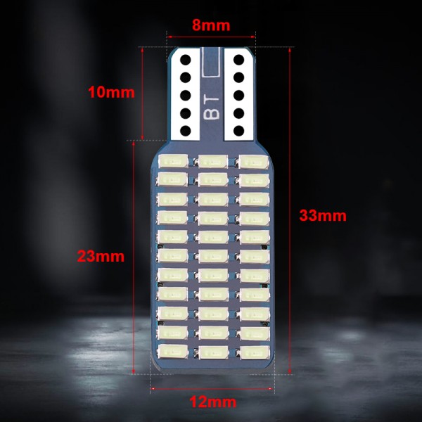  DC12V 33smd 3014 LED T10 Bulb