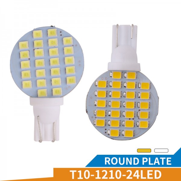 12V T10 1210 24SMD Led Reading Dome Panel Lights 