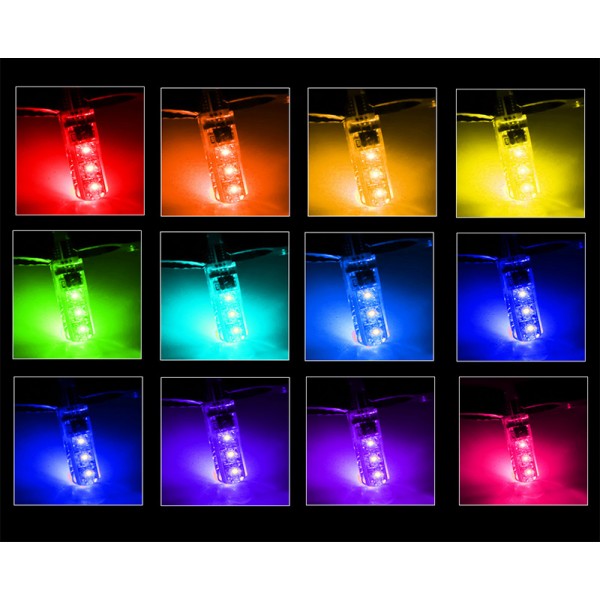 T10 5050 6SMD Remote Control RGB Light Bulb
