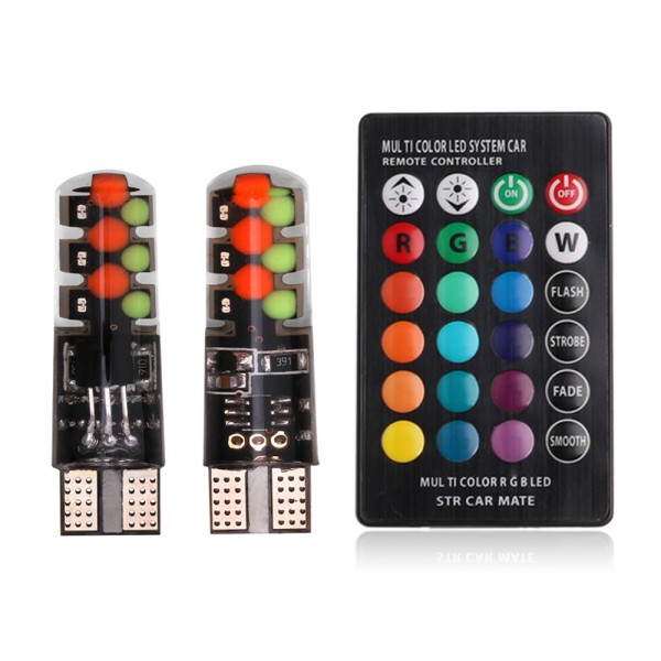 T10 COB 12 LED RGB