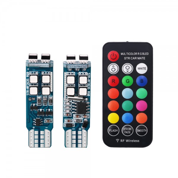 T10 RGB LED Bulb RF Remote 3535 SMD
