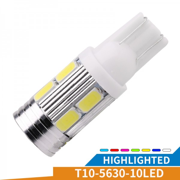 LED Car Bulb T10 5630 10SMD lens