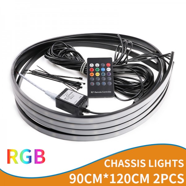  Car Decorative Rope Lighting RGB 5050 SMD LED Strip with Remote Control 